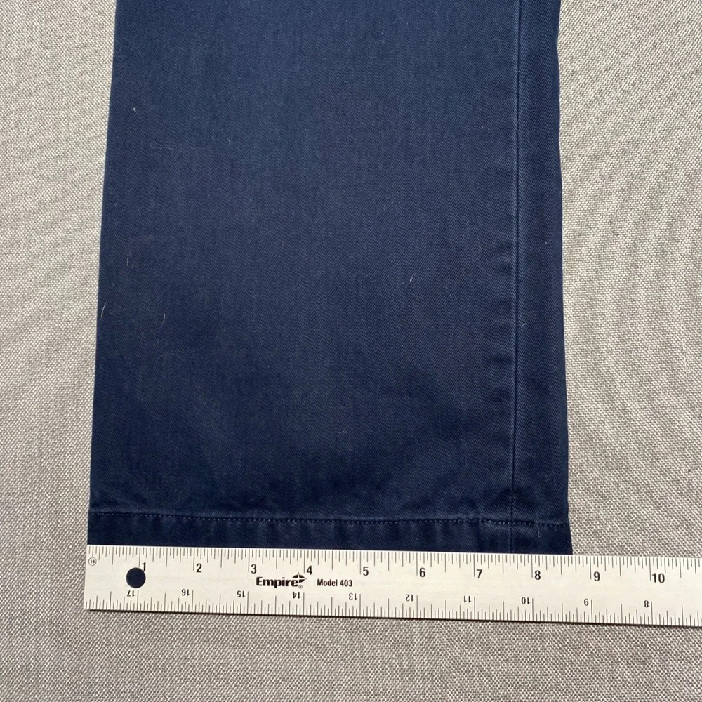 Polo Ralph Lauren Mens Navy Blue Chino Pants 34x32 Straight Leg Cotton Trousers